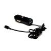 89585 Автомобильное зарядное устройство IQFuture со встроенным кабелем Lightning и USB-портом Черное