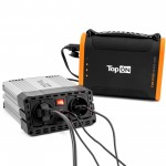 (Мятая коробка) Автомобильный инвертор TopON TOP-PI302 300W 2 розетки, 2 USB, пиковая мощность 600W Черный