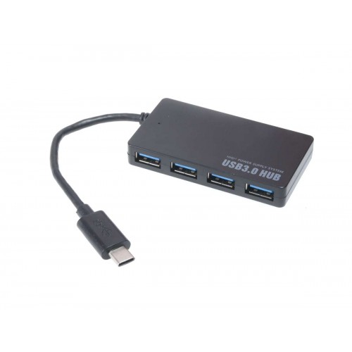 Разветвитель USB-C на 4 USB 3.0, черный