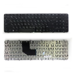 Клавиатура для ноутбука HP Pavilion G6-2000, G6-2100, G6-2200, G6-2300 Series. Плоский Enter. Черная, с черной рамкой. PN: SG-55100-XAA.