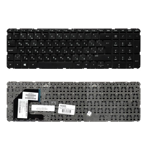 Клавиатура для ноутбука HP Pavilion Envy 15-B, 15T-B, 15-B000 Series. Г-образный Enter. Черная, без рамки. PN: AEU36700010.