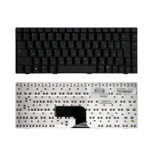Клавиатура для ноутбука Asus W5, W7, W5000 Series. Г-образный Enter. Черная, без рамки. PN: K022462Q1.