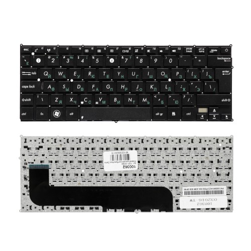 Клавиатура для ноутбука Asus UX21E, UX21A, UX21 Series. Г-образный Enter. Черная, без рамки. PN: MP-11A93SU6528.