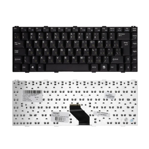 Клавиатура для ноутбука Dell Inspiron 1425, 1427 Series. Г-образный Enter. Черная, без рамки. PN: 04GNI51KUS20.