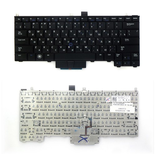 Клавиатура для ноутбука Dell Latitude E4310 Series. Плоский Enter. Черная, без рамки. PN: NSK-DS0UC.