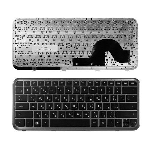 Клавиатура для ноутбука HP Pavilion DM3, DM3-1000, DM3t Series. Плоский Enter. Черная, с серой рамкой. PN: NSK-HKU0R.