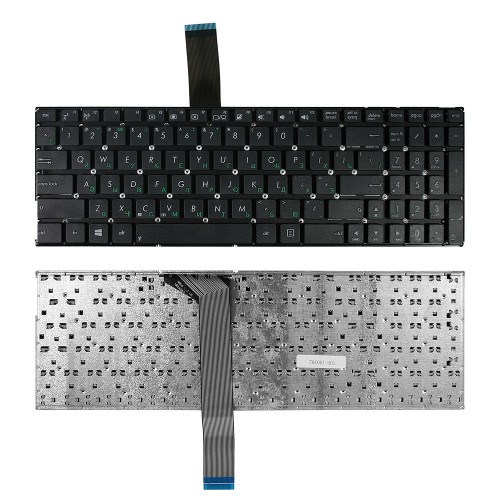 Клавиатура для ноутбука Asus K551L, K56CB, K56C, K56CM, K551LN Series. Плоский Enter. Черная, без рамки. PN: 0KNB0-6105RU00.