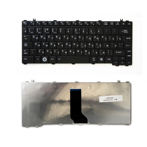 Клавиатура для ноутбука Toshiba Satellite A600, U400, M900 Series. Г-образный Enter. Черная, без рамки. PN: V101462AK1.