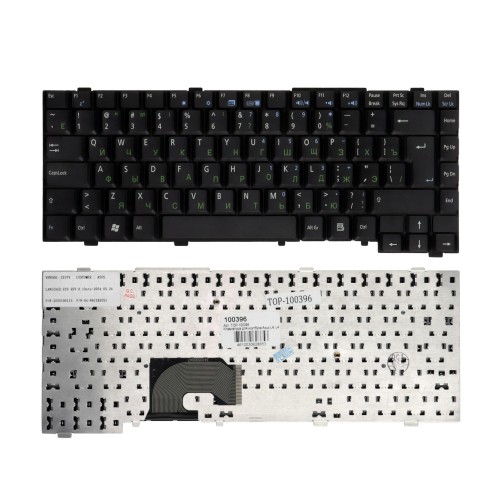 Клавиатура для ноутбука Asus L4, L4R, L4000 Series. Г-образный Enter. Черная, без рамки. PN: 04-N8G1KRUS1.