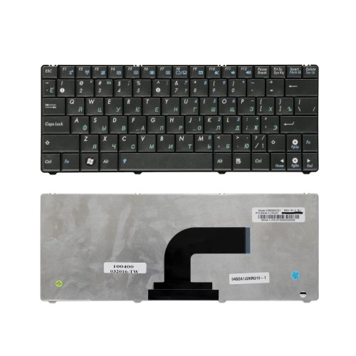 Клавиатура для ноутбука Asus N10, N10A, N10C, N10E, N10J, N10JC Series. Плоский Enter. Белая, без рамки. PN: V090262BS2.