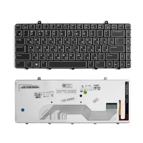 Клавиатура для ноутбука Dell Alienware M11x R1, R2, R3, P06T Series. Плоский Enter. Черная, без рамки. PN: 0T3VFT, PYTVX.