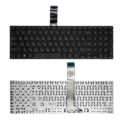Клавиатура для ноутбука Asus Vivobook V551, S551, K551 Series. Плоский Enter. Черная, без рамки. PN: 9Z.NANSQ.00R.