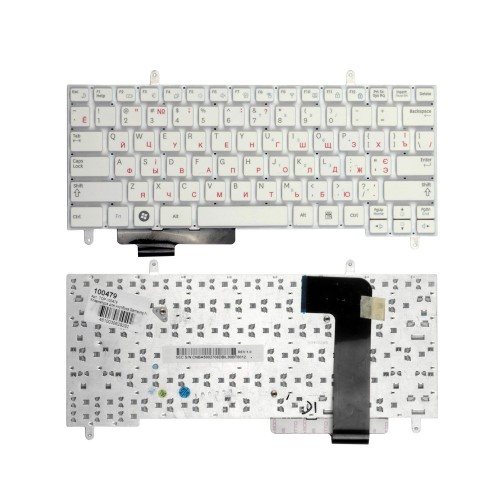 Клавиатура для ноутбука Samsung N210, N210-JA02RU, N210-JB01RU, NP-N210-JA01UA. Плоский Enter. Белая, без рамки. PN: V114060AS1