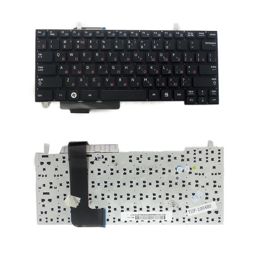 Клавиатура для ноутбука Samsung N210, N210-JA02RU, N210-JB01RU, NP-N210-JA01UA. Плоский Enter. Черная, без рамки. PN: V114060AS1.