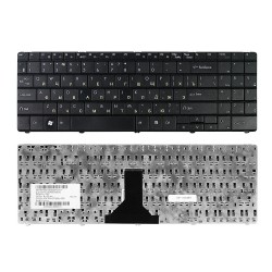 Клавиатура для ноутбука Packard Bell EasyNote ETNA-GM, ML61, ML65 Series. Плоский Enter. Черная, без рамки. PN: MP-07F36SU-920.