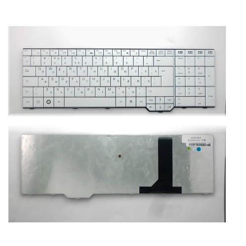 Клавиатура для ноутбука Fujitsu-Siemens Amilo Xa3520, Xa3530 Series. Г-образный Enter. Белая, без рамки. PN: V080329DK4.