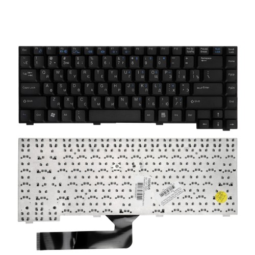 Клавиатура для ноутбука Fujitsu Amilo 1536, A1667 Series. Плоский Enter. Черная, без рамки. PN: MP-02686003347D.