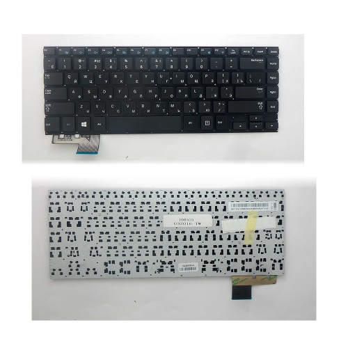 Клавиатура для ноутбука Samsung NP530U4C, NP535U4C, NP530U4B, NP530U4E, 530U4B, 530U4C, 535U4C. Плоский Enter. Черная, без рамки. PN: BA59-03260A.