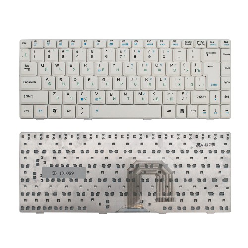 Клавиатура для ноутбука Asus U3, F9, F6, F6A, F6E, F6H, F6S Series. Г-образный Enter. Белая, без рамки. PN: K030462Q1.