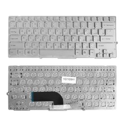Клавиатура для ноутбука Sony Vaio VPC-SD, VPC-SB Series. Плоский Enter. Серебристая, без рамки. PN: 148949641.
