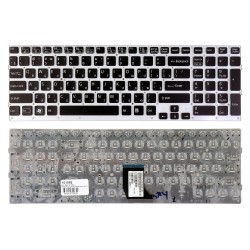 Клавиатура для ноутбука Sony Vaio VPC-CB, VPC-CB17, VPCCB17 Series. Плоский Enter. Серебристая, без рамки. PN: 148954821, 9Z.N6CBF.00R.