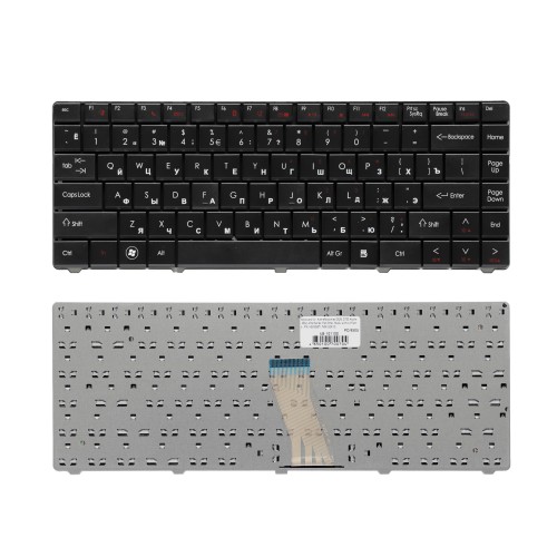 Клавиатура для ноутбука Acer eMachines D525, D725, Aspire 4732, 4732z Series. Плоский Enter. Черная, без рамки. PN: AE30255TI.