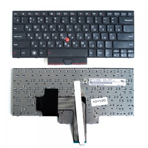 Клавиатура для ноутбука Lenovo Edge E320, E325, E420 Series. Плоский Enter. Черная, с черной рамкой. PN: 04W0764.