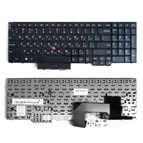 Клавиатура для ноутбука Lenovo ThinkPad Edge E530, E535 Series. Плоский Enter. Черная, с черной рамкой. PN: 04Y0301.