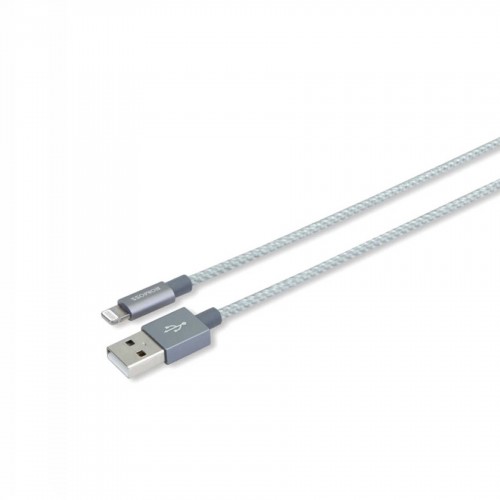 Кабель Lightning MFi для поключения к USB Apple iPhone X, iPhone 8 Plus, iPhone 7 Plus, iPhone 6 Plus, iPad. Замена MD818ZM/A, MD819ZM/A. Серебристый.