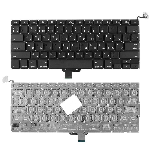 Клавиатура для ноутбука Apple Macbook Air A1304, A1237 Series. Плоский Enter. Черная, без рамки. PN: A1304, A1237.