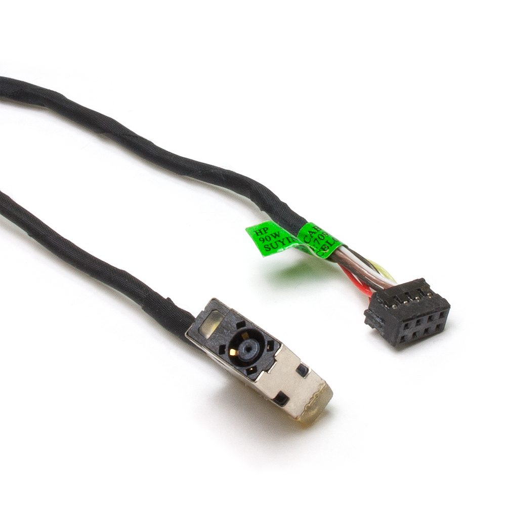 Разъем питания PJ582 для ноутбука HP 250, 255, Pavilion 15-E, 17-E Series. 4.5x3.0 mm с иглой. С кабелем 17 см. PN: CBL00360-0150, 709802-SD1.