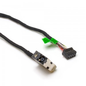 Разъем питания PJ582 для ноутбука HP 250, 255, Pavilion 15-E, 17-E Series. 4.5x3.0 mm с иглой. С кабелем 17 см. PN: CBL00360-0150, 709802-SD1.