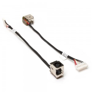 Разъем питания PJ362 для ноутбука HP Pavilion DV6, DV6-6000, DV7-6000 Series. 7.4x5.0 mm с иглой. С кабелем 15 см. PN: 50.4RN09.001, 50.4RN09.021.