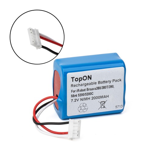 Аккумулятор для робота-пылесоса IRobot Braava 380, 380T, 390T Series. 7.2V 2000mAh Ni-MH. PN: GPRHC202N026.