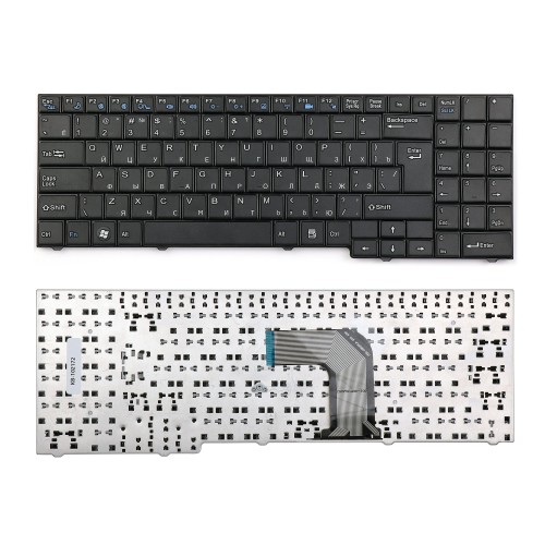 Клавиатура для ноутбука DNS ECS MB50, MB50II, MB50IA1 Series. Г-образный enter. Черная, без рамки. PN: 82B382-FM2028.