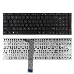 Клавиатура для ноутбука Asus K56, K56C, K550D Series. Плоский Enter. Черная, без рамки. PN: MP-12F53US-5283W.