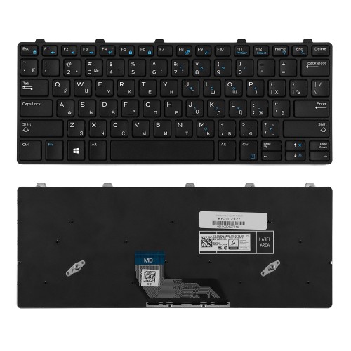 Клавиатура для ноутбука Dell Inspiron 11-3180, 3189 Series. Плоский Enter. Черная, с рамкой. PN: 5XVF4, HNXPM, PK131X23A00