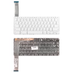 Клавиатура для ноутбука HP 14-ak  Series. Плоский Enter. Белая, без рамки. PN: 9Z.NBTSQ.00R.