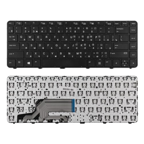 Клавиатура для ноутбука HP Probook 430 G3, 440 G3, 445 G3 Series. Плоский Enter. Черная, с рамкой. PN: 811861-251.