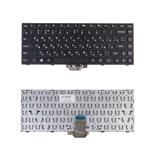 Клавиатура для ноутбука Lenovo IdeaPad 300-14IBR, 300-14ISK Series. Плоский Enter. Черная, с рамкой. PN: MP-13P83US-686.