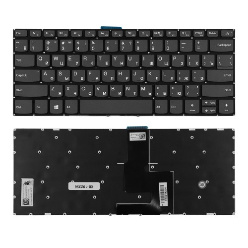 Клавиатура для ноутбука Lenovo IdeaPad 520S-14IKB Series. Плоский Enter. Черная, без рамки. PN: SN20M61877.