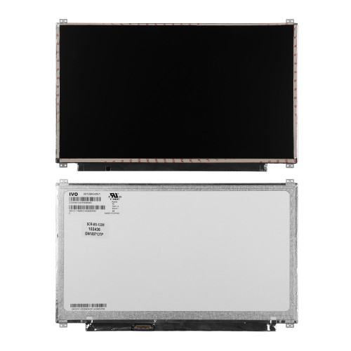 Матрица для ноутбука 13.3 1366x768 WXGA, 30 pin eDP, Slim, LED, TN, крепления сверху/снизу (уши), разъем слева, матовая. PN: M133NWN1.