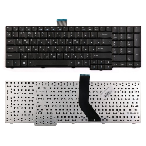 Клавиатура для ноутбука Acer 8920, 8930, 7730 Series. Плоский Enter. Черная, без рамки. PN: AEZY6700010.