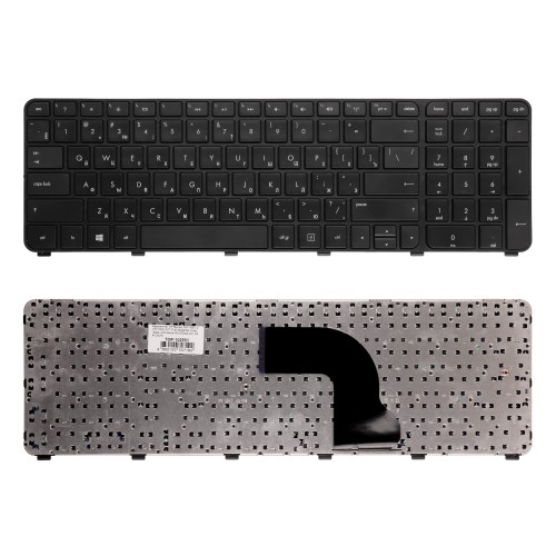 Клавиатура для ноутбука HP Pavilion DV7-7000ER, DV7-7001ER Series. Плоский Enter. Черная, с рамкой. PN: NSK-CJ0UW.