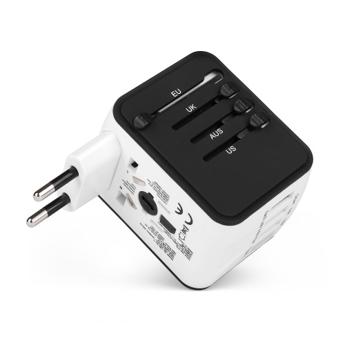 Адаптер IQ-TA для путешествий EU/US/UK/AU, 3 USB, Type-C, чехол-сумка