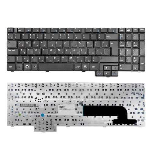 Клавиатура для ноутбука Samsung X520, NP-X520-FA01UA, NP-X520-FA02UA Series. Г-образный Enter. Черная, без рамки. PN: V106360BS1.