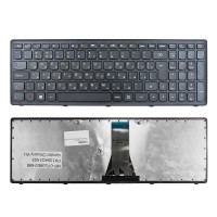 Клавиатура для ноутбука Lenovo IdeaPad Flex 15, G500S, G505, S500, S510, Z510 Series. Г-образный Enter. Черная, с черной рамкой. PN: NSK-BMASU.