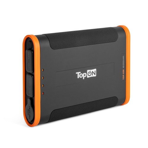 Внешний аккумулятор TopON TOP-X50 48000mAh Type-C PD 60W, USB1 QC3.0, USB2 12W, авторозетка 180W, фонарь, защита от брызг, LiFePO4. Уценка