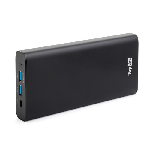 Внешний аккумулятор TopON TOP-T100 26800mAh (96.48Wh) Type-C PD 100W , 2 USB QC3.0 18W, корпус алюминий черный