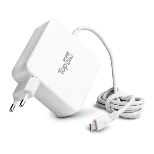 Блок питания TopON для ноутбука ASUS 100W кабель Type-C, Power Delivery, Quick Charge 3.0, в розетку, кабель 180 см TOP-AS100QW. Белый.